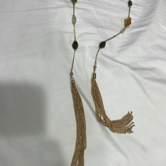 Long beaded chain gold tone - Picture 6 of 8